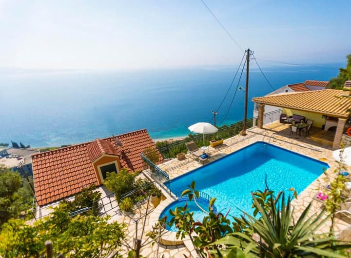 Villa Aris Large Private Pool Walk to Beach Sea Views A C Wifi - 2453
