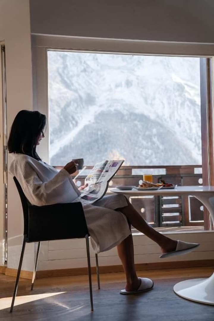 Waldhotel Fletschhorn Private Whole Hotel in Saas-Fee: 360 Alpine Views & Sauna