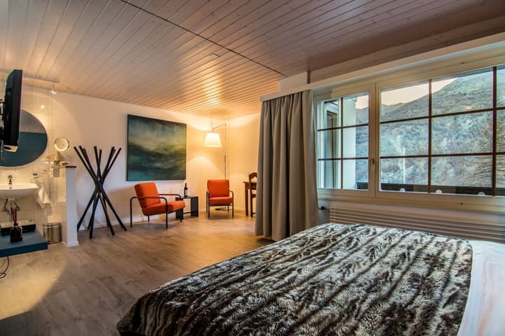 Waldhotel Fletschhorn Private Whole Hotel in Saas-Fee: 360 Alpine Views & Sauna