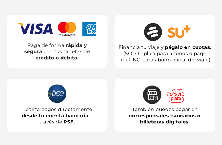 Imagen - Paga tu viaje de forma fácil, segura y con múltiples medios de pago