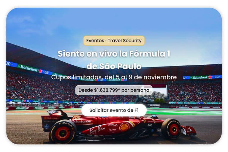 Imagen - Eventos de Travel Security: Formula 1 en vivo en Sao Paulo, cupos limitados, del 5 al 9 de noviembre