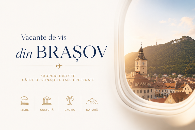 Imagine - I’d love to invite you to explore the real holiday opportunities departing from Brașov – directly from Brașov-Ghimbav International Airport (GHV).