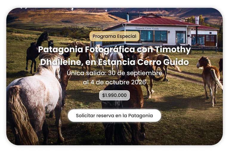 Imagen - Programa Especial de Travel Security: Patagonia Fotográfica con Timothy Dhalleine, en Estancia Cerro Guido, del 30 de septiembre al 4 de octubre 2026