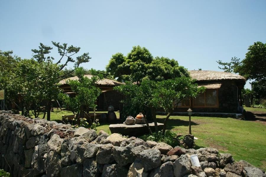 Traditional Hanok thatched house